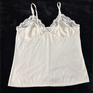 Vintage Body Chic Ivory Lace Camisole Tank Cami Size 40  USA